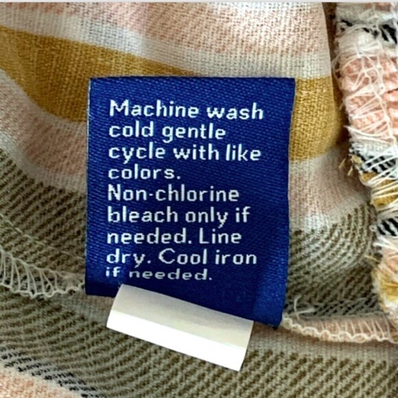 Apt 9 Womens Plus Sz XXL V-neck Striped Blouse Multicolor Smocked Waist #85A - Picture 7 of 7